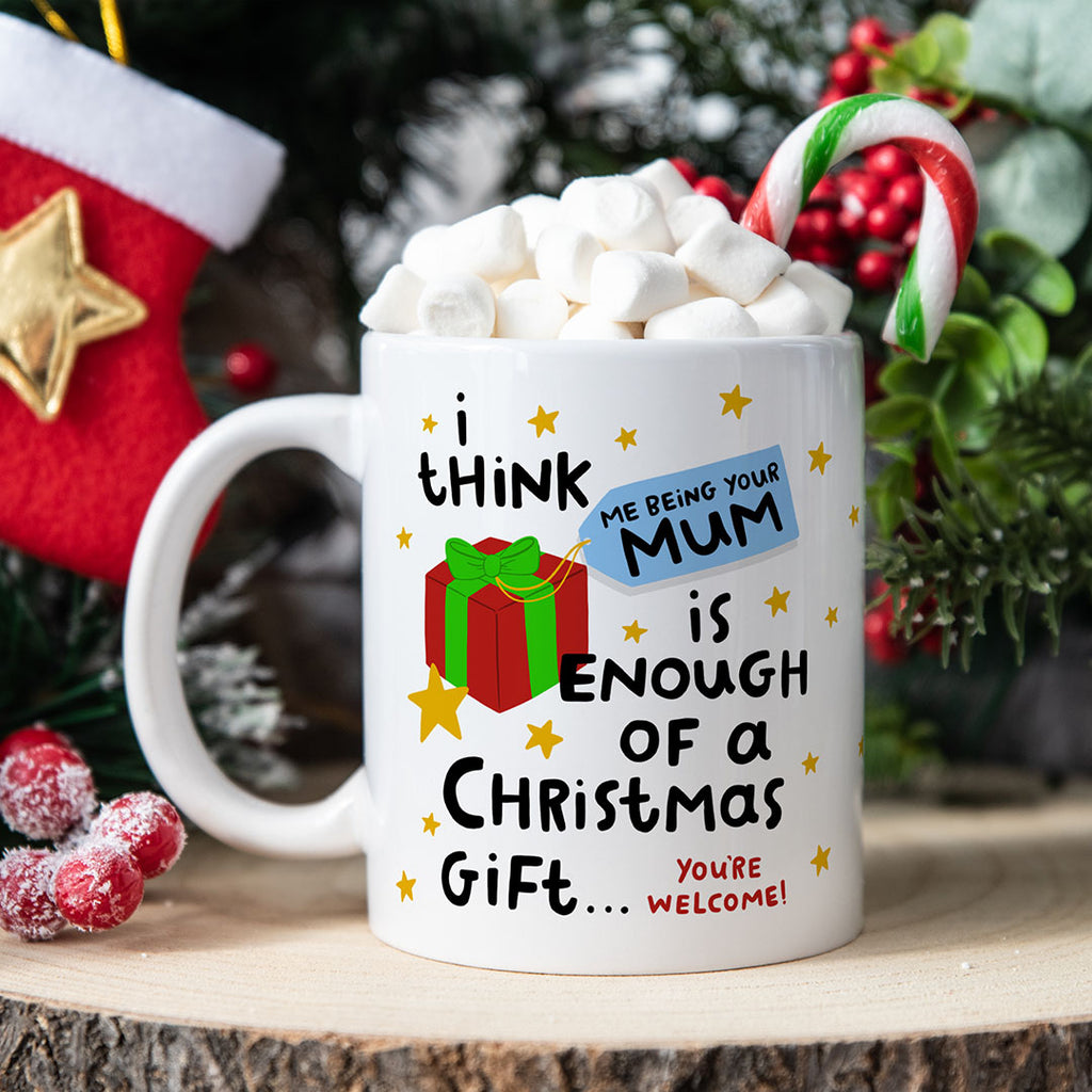 Personalised Christmas Mug - Mum Enough