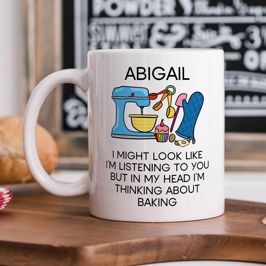 Personalised Mug - Baking Thinking About