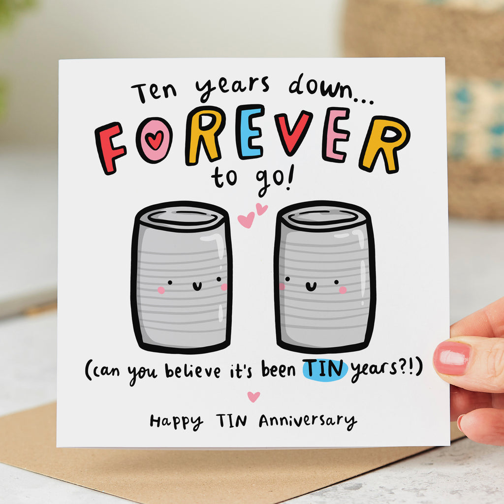 Been Tin Years 10th Anniversary Card