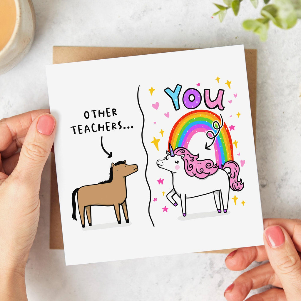 Funny Teacher Card - Thank You Teacher Card - End of Term Card - Congrats Card
