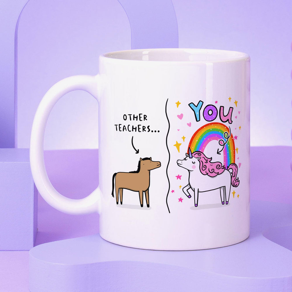 Teacher Thank You Gift Set | Mug, Coaster & Card Bundle | Funny Appreciation End of School Teacher Gift | Other Teachers You Mug, Sorry For Your Loss Card & Difference You Make Coaster