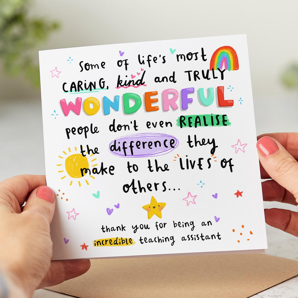 Incredible Teaching Assistant Thank You Card, End of Term Card, Thank You Teacher Card, Leaving New Job Card, Retirement Card