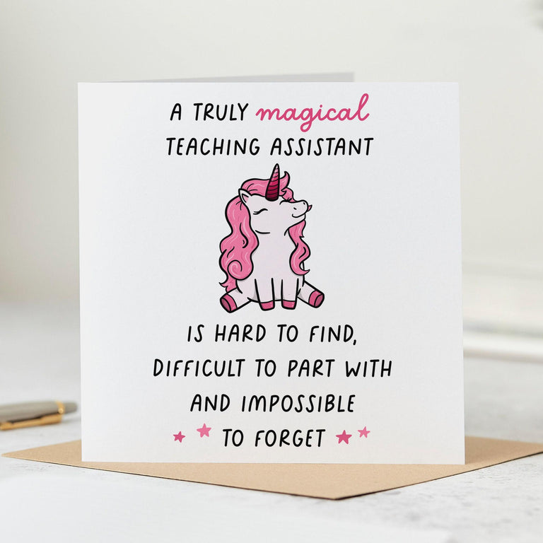 A Truly Magical Head Teacher Is Hard To Find - End Of School Card - Exams Thank You - Teacher Appreciation