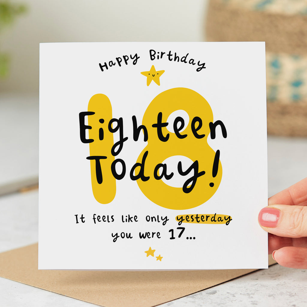 Eighteen Today 18th Birthday Card