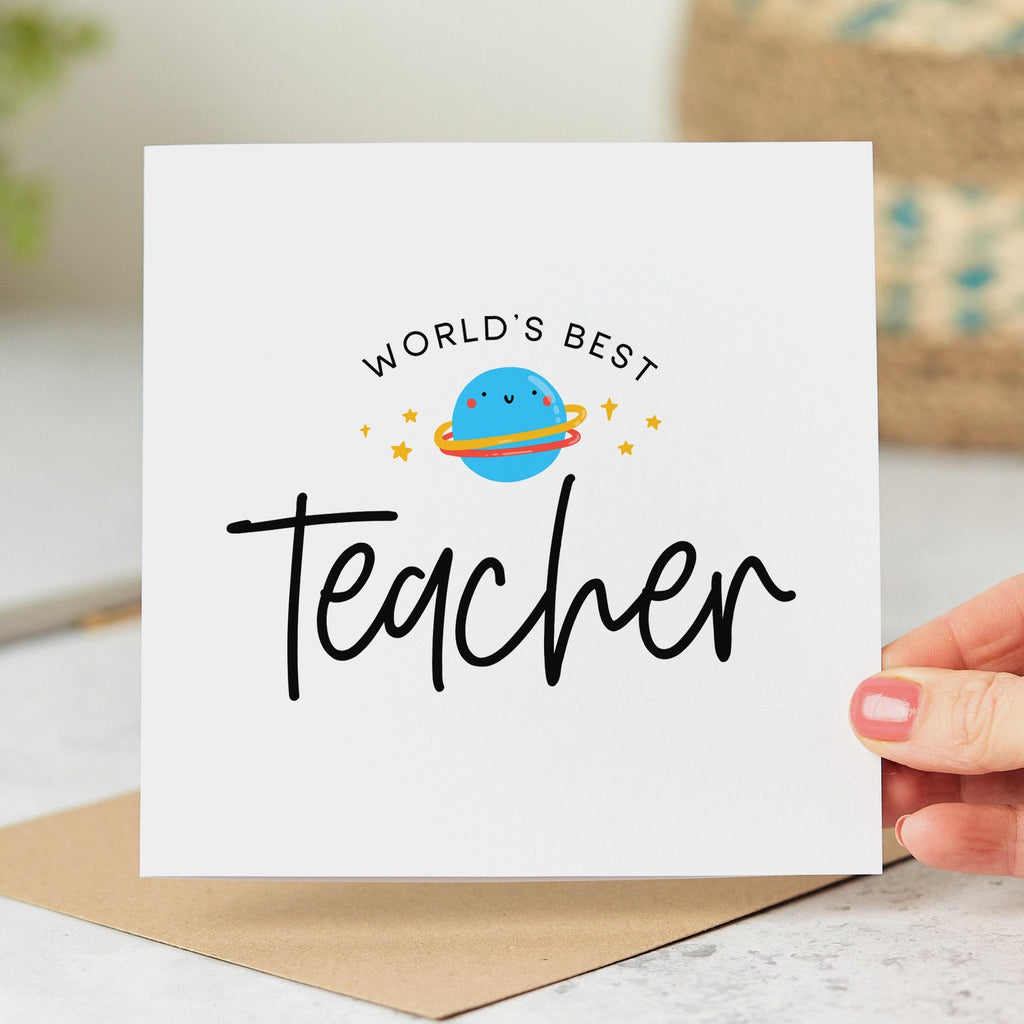 World's Best Teacher Card - Thank You Teacher Card