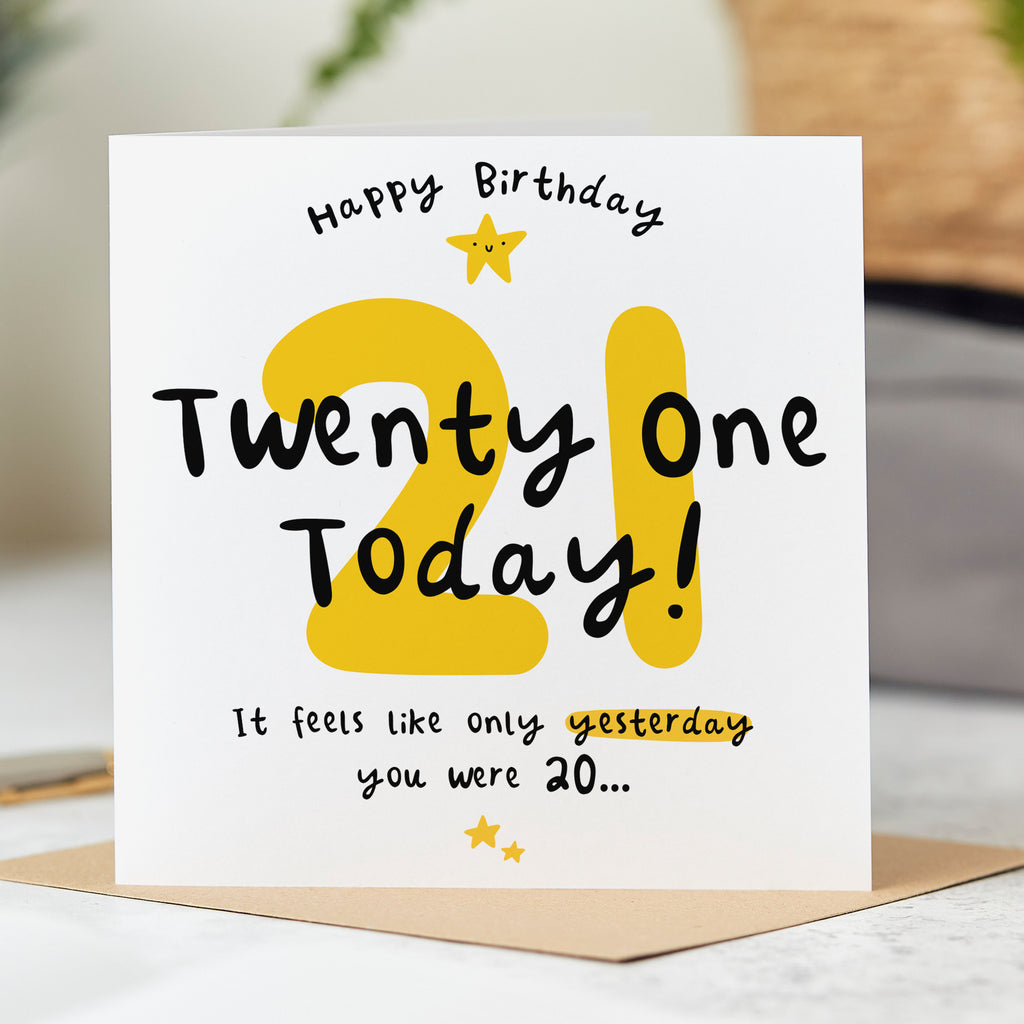 Twenty One Today 21st Birthday Card