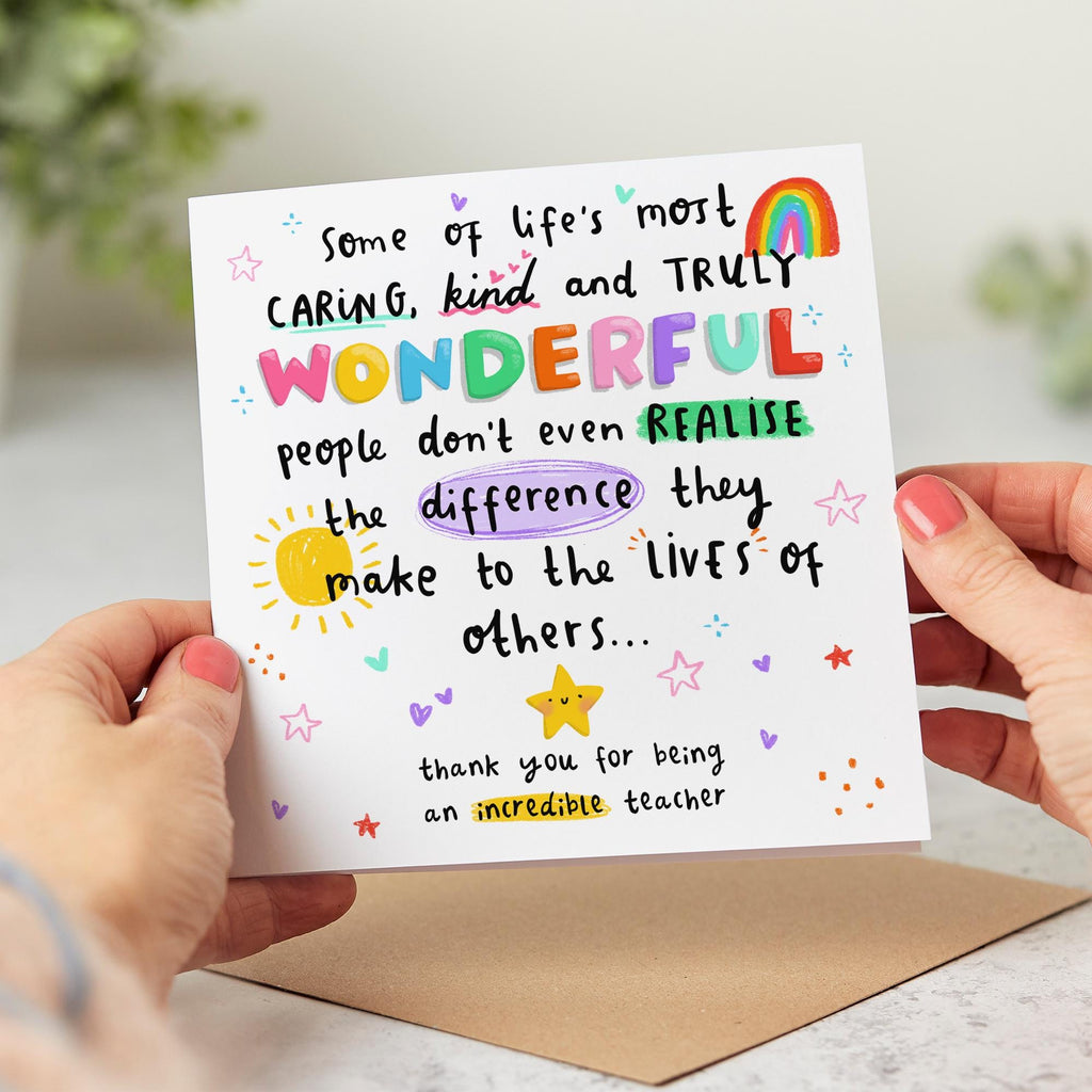 Incredible Teacher Thank You Card, End of Term Card, Thank You Teacher Card, Leaving New Job Card, Retirement Card