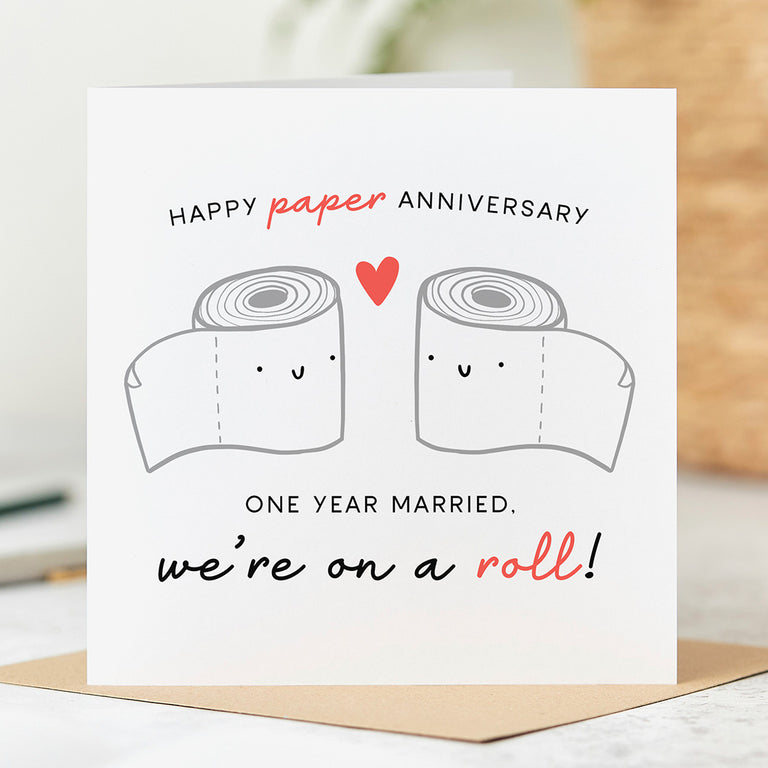 1st Anniversary Card - We Are On A Roll