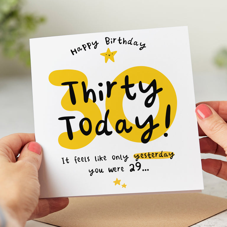 Thirty Today 30th Birthday Card