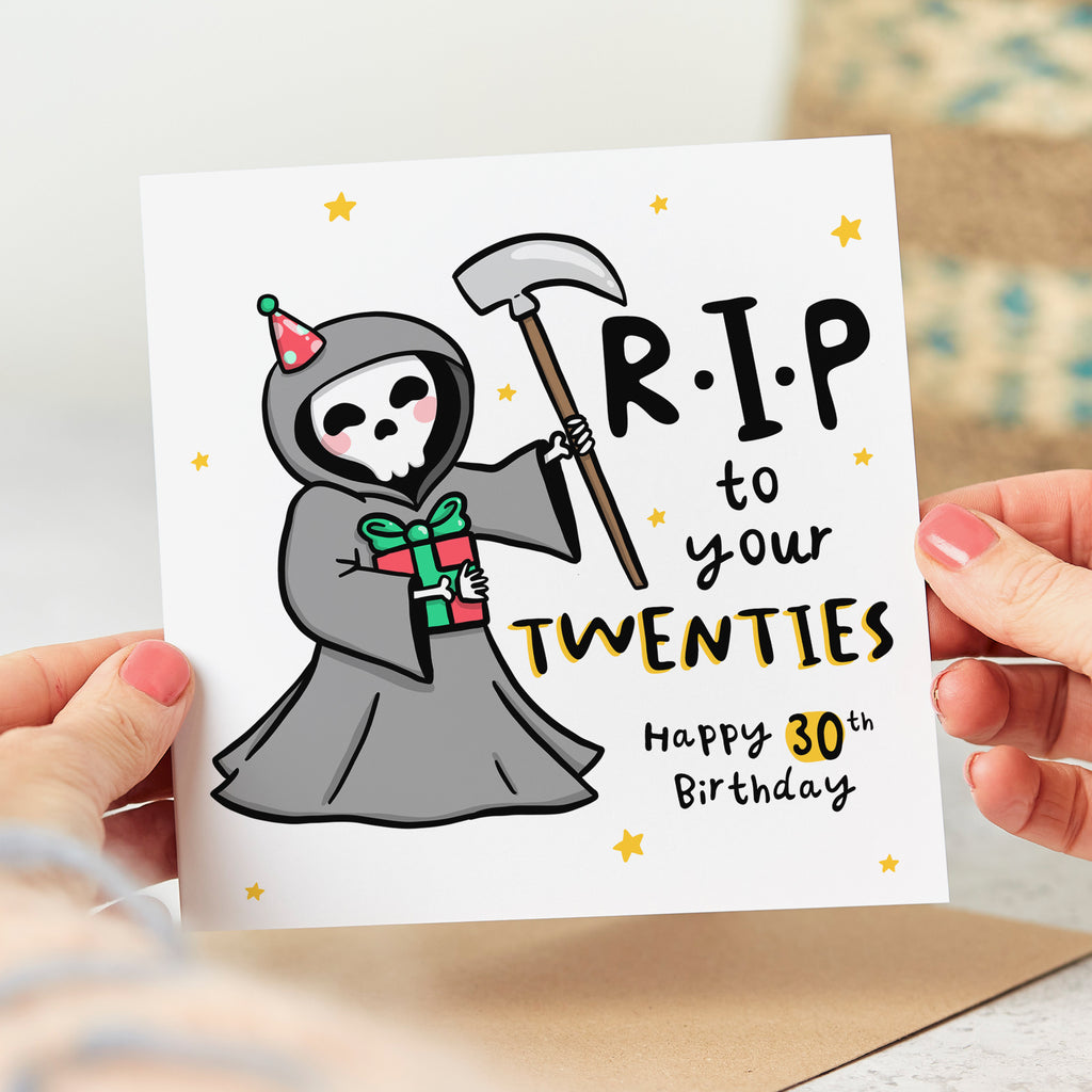 30th Birthday Card RIP Twenties