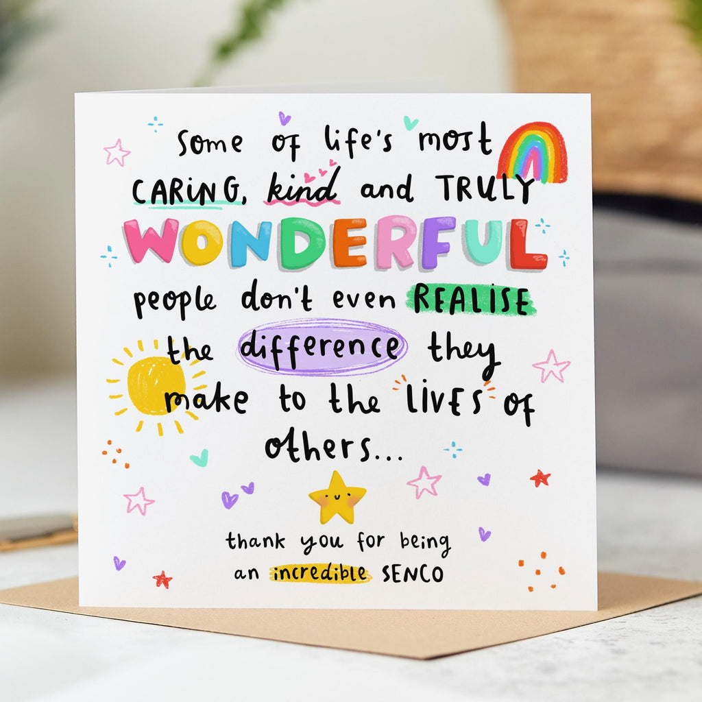 Incredible SENCO Thank You Card, Special Educational Needs Teacher, End of Term Card, Leaving Card, Retirement Card