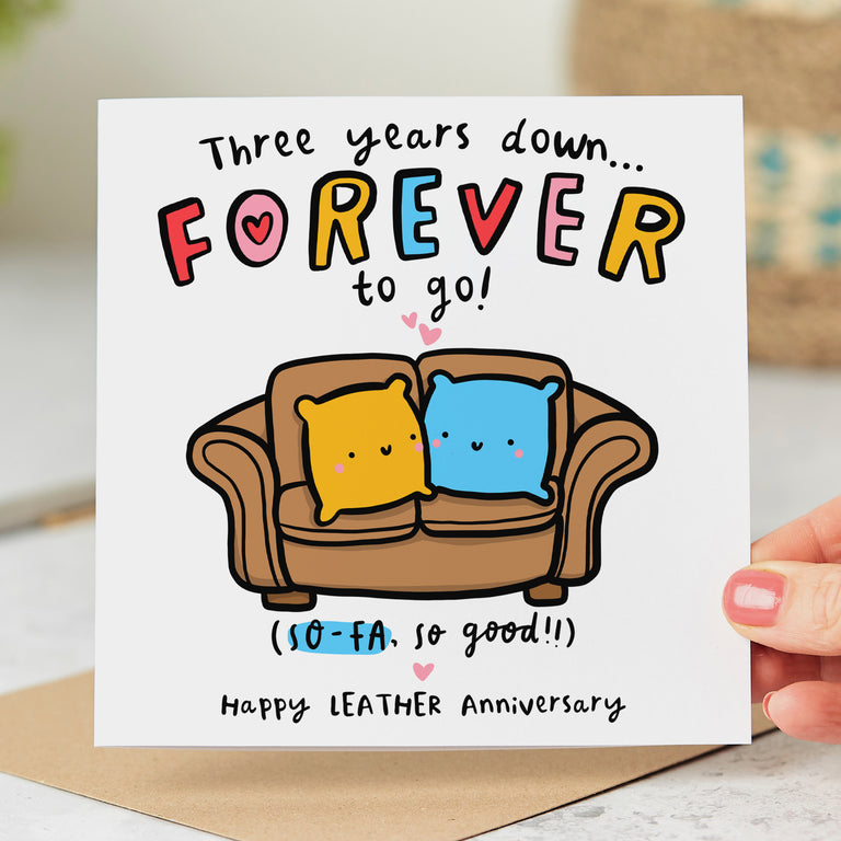 So-fa So Good 3rd Anniversary Card