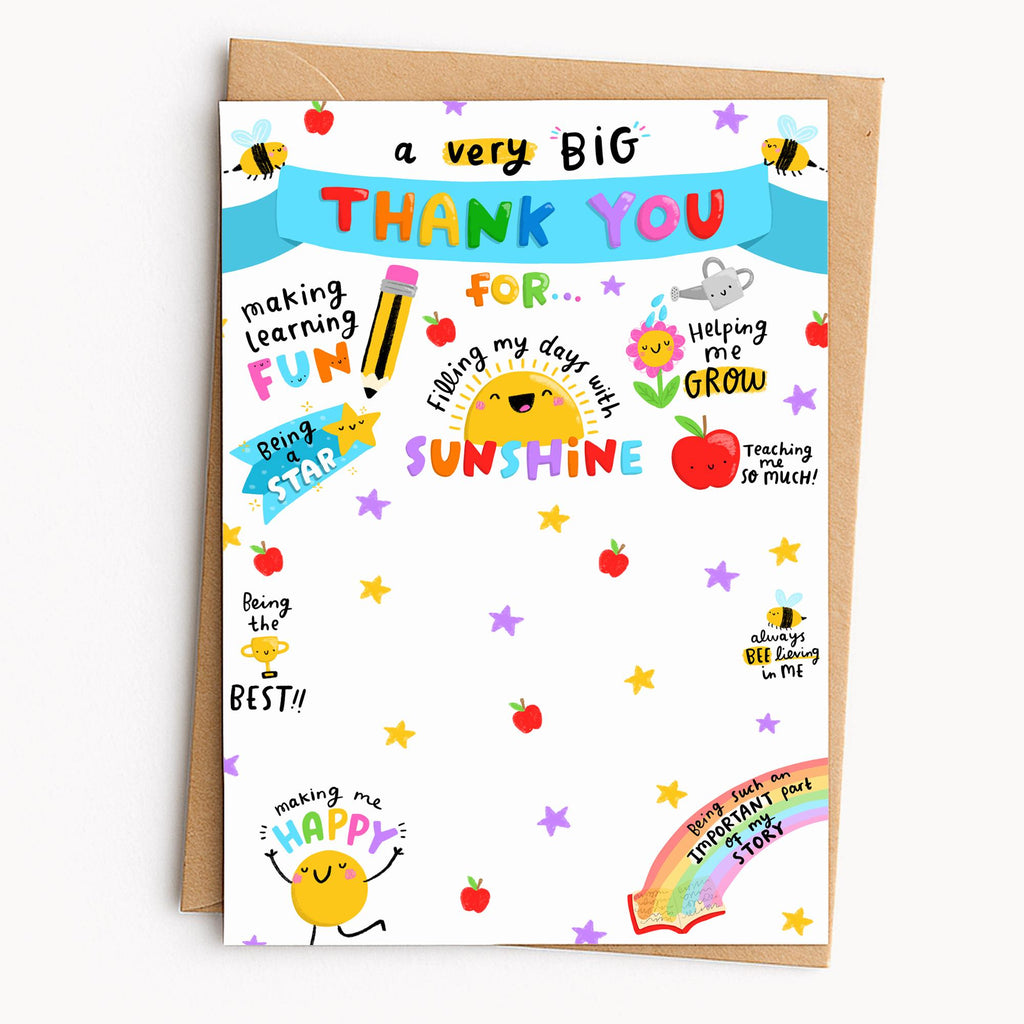 Teacher Gift Card Holder - Teacher Thank You, Appreciation End of School Gift - For Teaching Assistant, Nursery, Daycare, Childminder, Head Teacher, Tutor, Coach, Mentor, SENCO - Unique End of School Gift