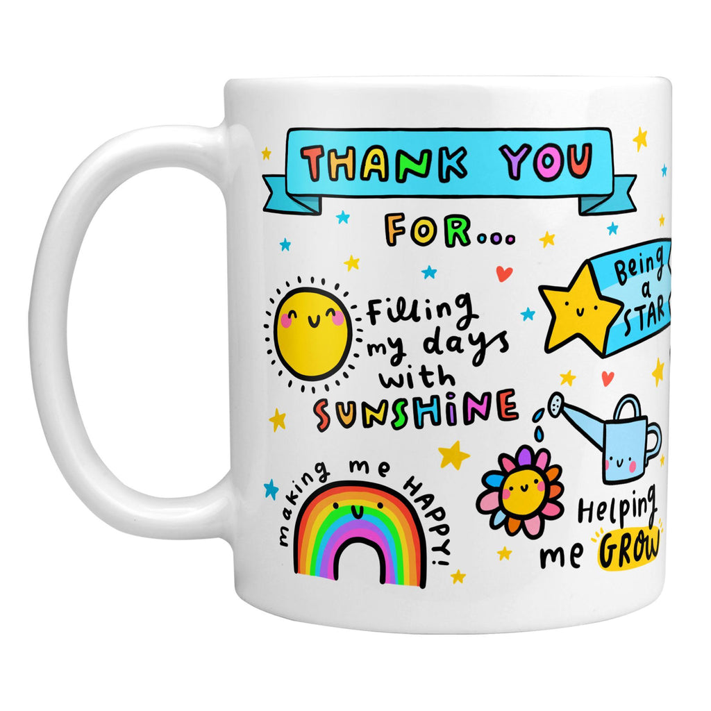 Set of 5 Teacher Mugs - End Of School Gift - Mug Gift Bundle - Thank You Appreciation Teacher Gift, Learning Assistant, Keyworker, SENCO, Teaching Assistant
