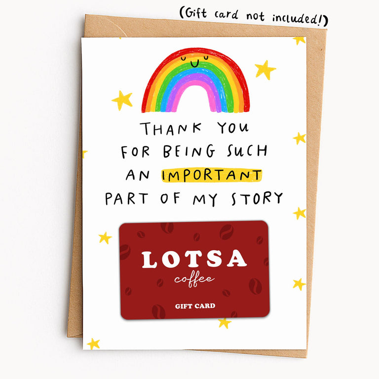 Important Part Of My Story Gift Card Holder - Thank You Gift Idea For Teacher | End Of School Appreciation, Teaching Assistant, Head Teacher, SENCO, Counsellor, Support Worker, Childminder, Nursery Daycare Assistant
