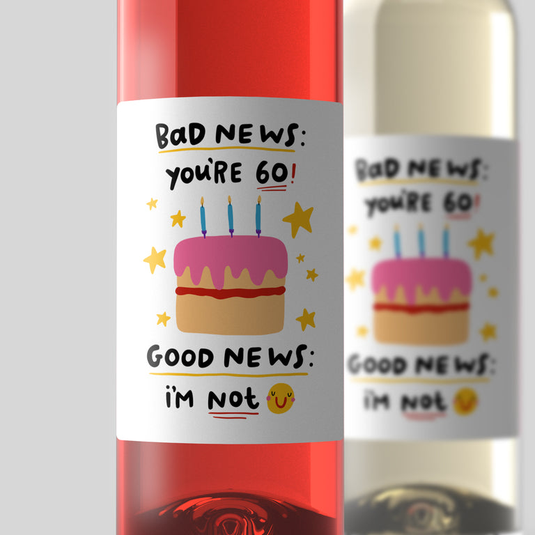 Sixty Bad News Wine Label
