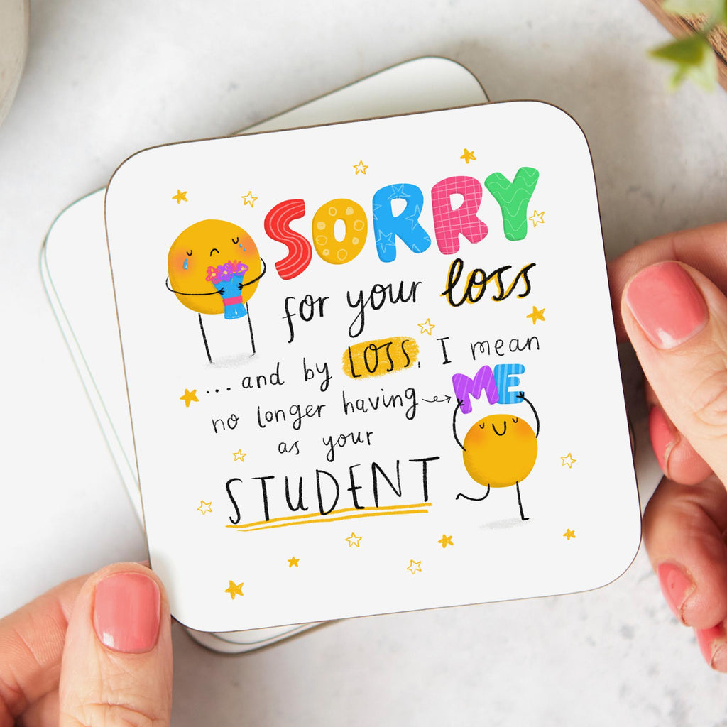 Teacher Thank You Gift Set | Mug, Coaster & Card Bundle | Funny Appreciation End of School Teacher Gift | Amazing Teacher Looks Like Mug, Legend Like You Card, Sorry For Loss Coaster