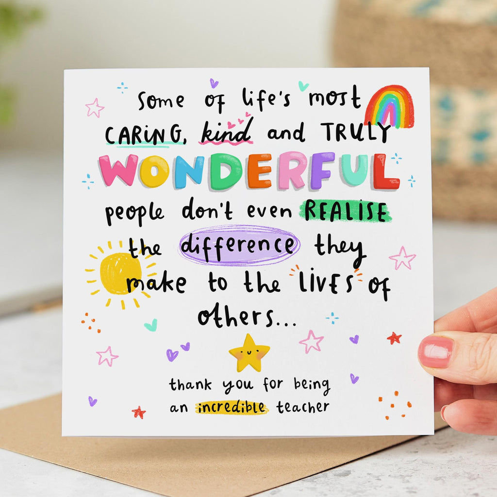 Incredible Teacher Thank You Card, End of Term Card, Thank You Teacher Card, Leaving New Job Card, Retirement Card
