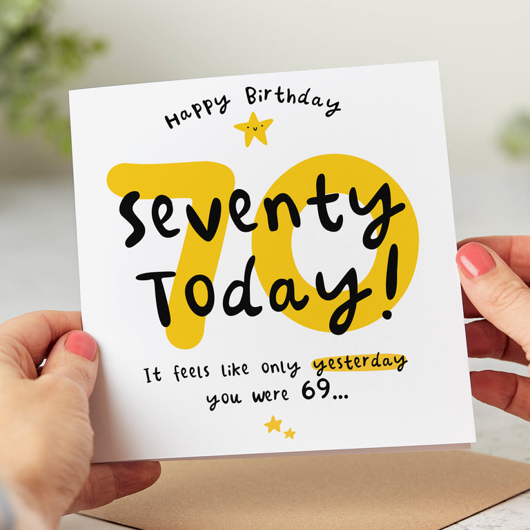 Seventy Today 70th Birthday Card