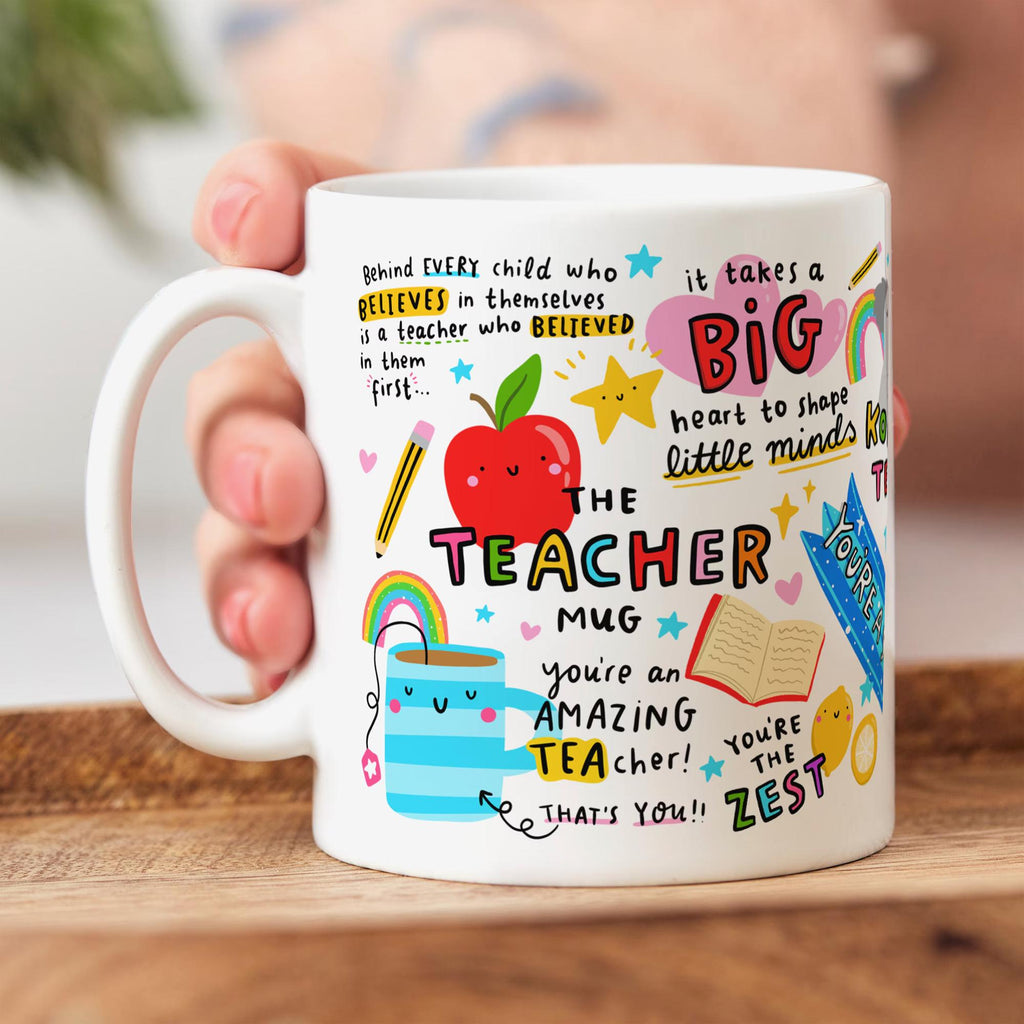 The Teacher Mug | Motivational Ceramic Cup | Arrow Gift Co | Congratulations Gift, Graduation Gift For New Teacher, Thank You Gift