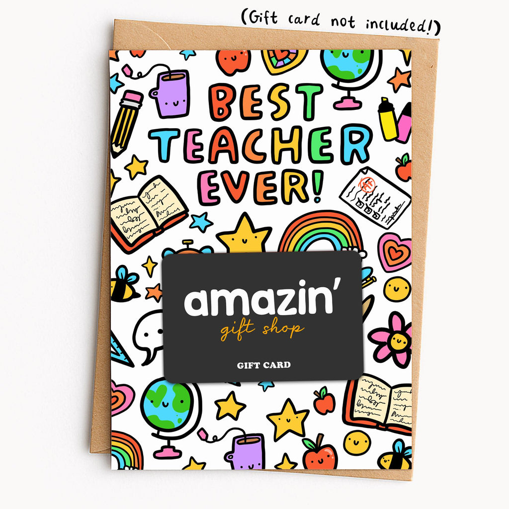 Best Teacher Ever Card Holder - Thank You Gift Idea For Teacher | End Of School Appreciation