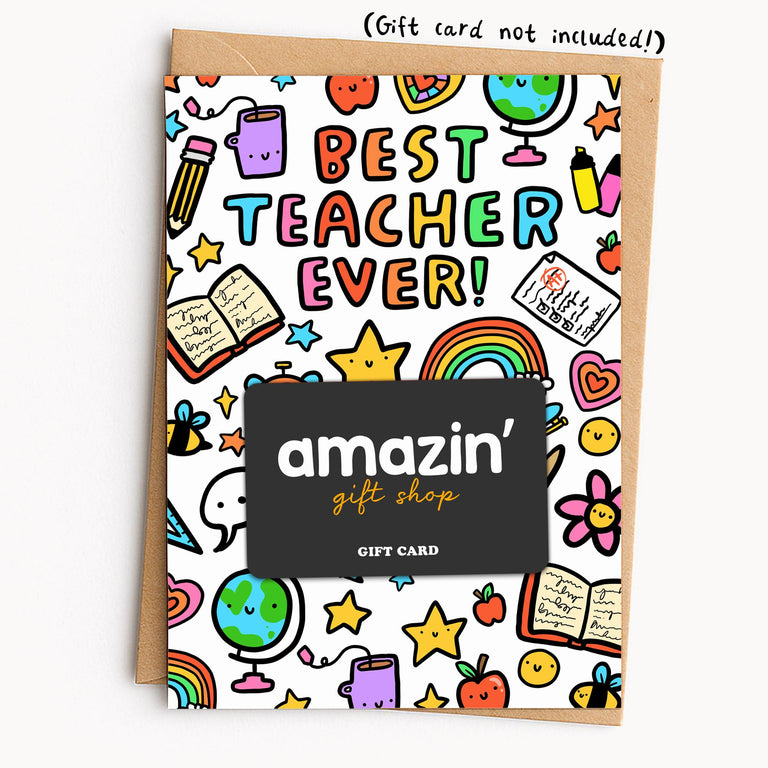 Best Teacher Ever Card Holder - Thank You Gift Idea For Teacher | End Of School Appreciation