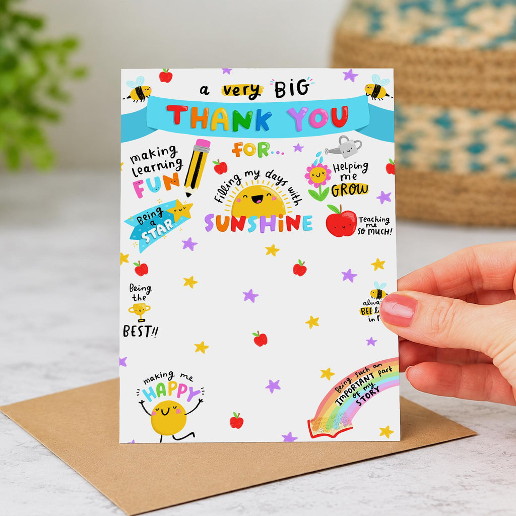 Teacher Gift Card Holder - Teacher Thank You, Appreciation End of School Gift - For Teaching Assistant, Nursery, Daycare, Childminder, Head Teacher, Tutor, Coach, Mentor, SENCO - Unique End of School Gift