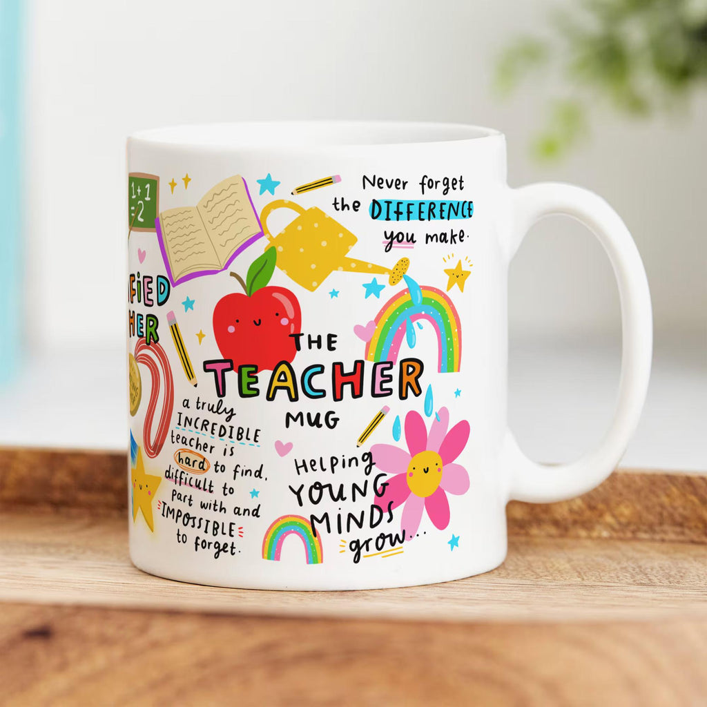 The Teacher Mug | Motivational Ceramic Cup | Arrow Gift Co | Congratulations Gift, Graduation Gift For New Teacher, Thank You Gift