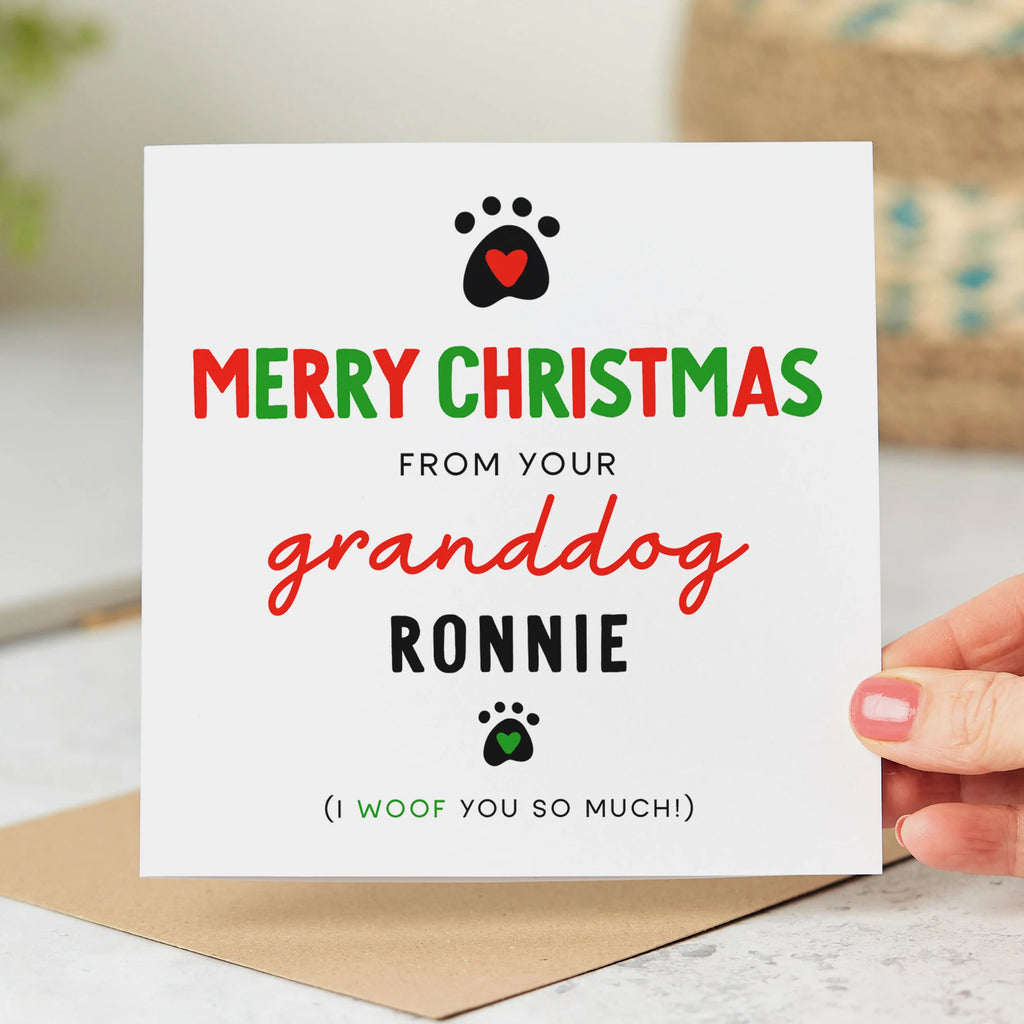From Your Granddog Personalised Christmas Card