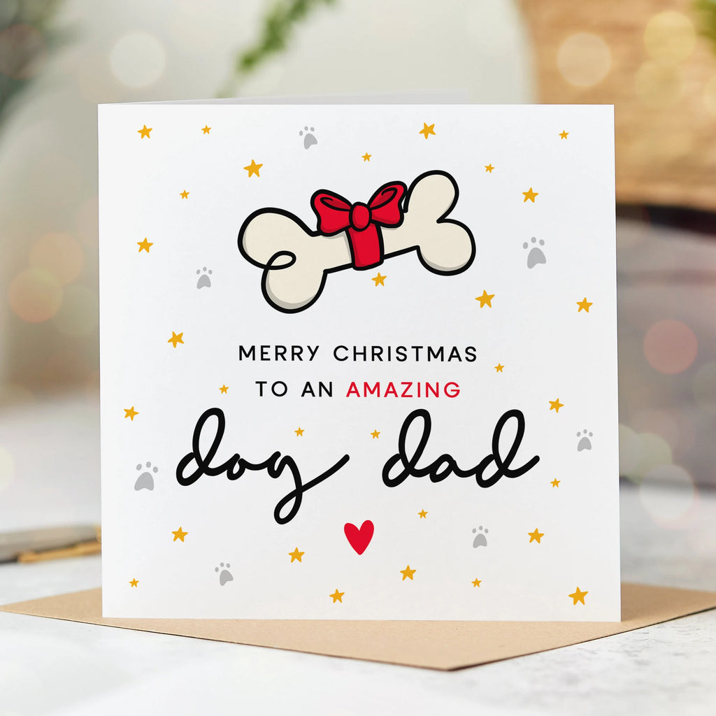 Amazing Dog Dad Christmas Card