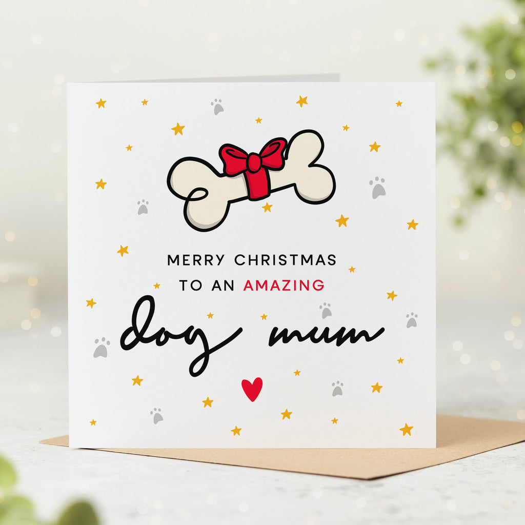 Amazing Dog Mum Christmas Card