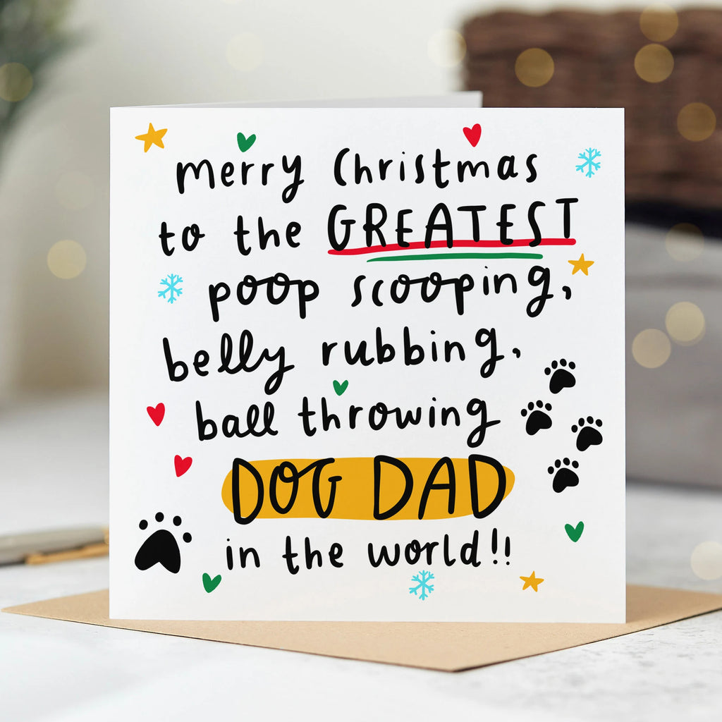 Greatest Dog Dad Christmas Card