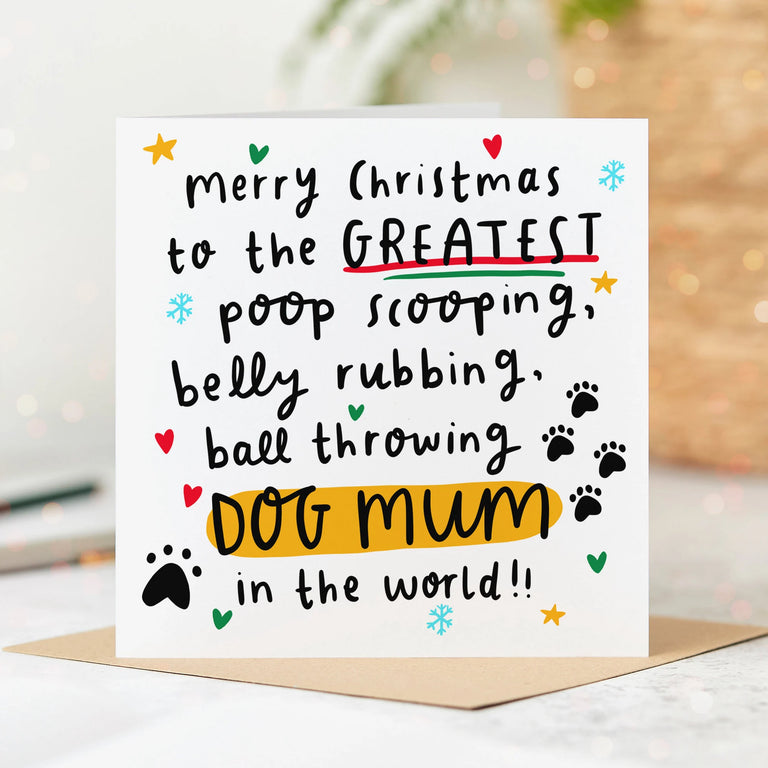 Greatest Dog Mum Christmas Card
