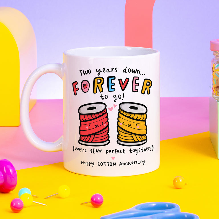 Cotton Anniversary Personalised Mug