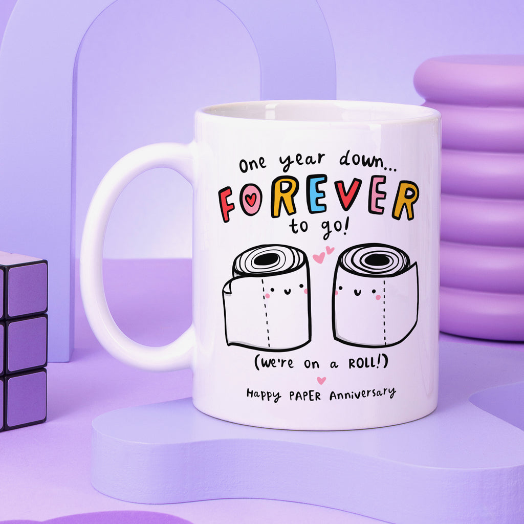 Paper Anniversary Personalised Mug