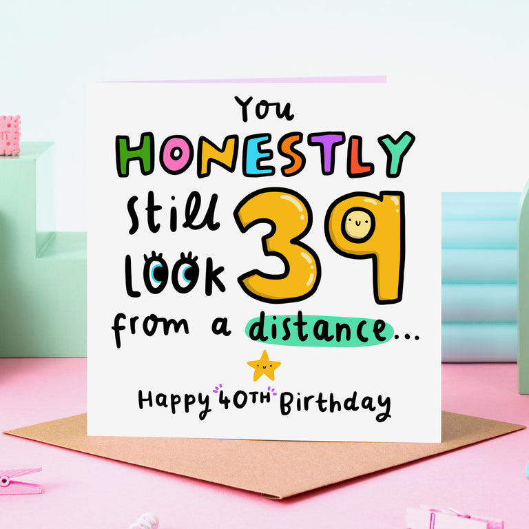 39 From A Distance Birthday Card