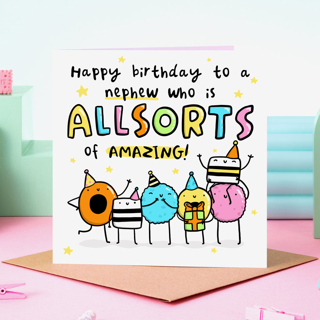 All Sorts Of Amazing Nephew Birthday Card