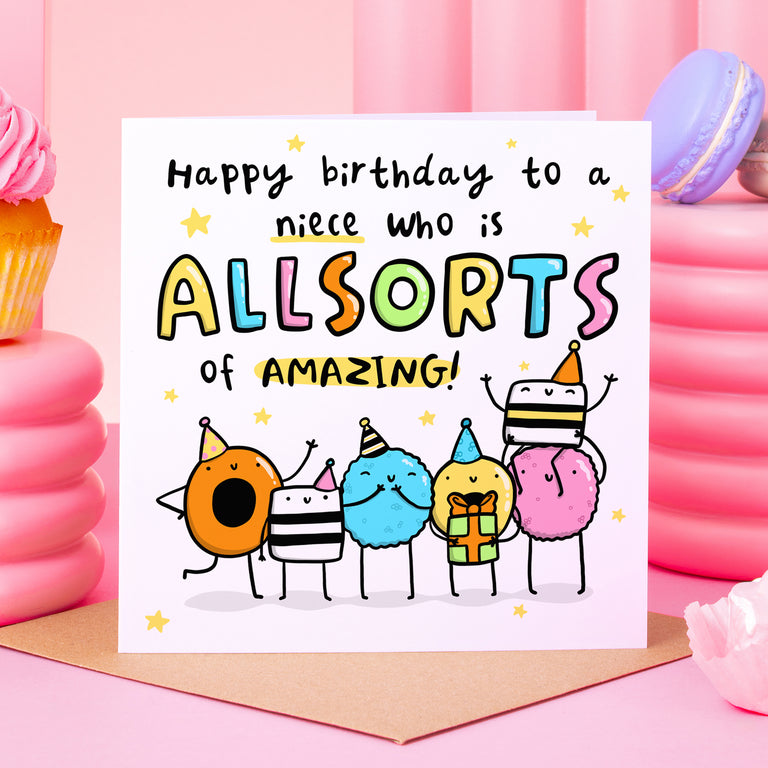 All Sorts Of Amazing Niece Birthday Card