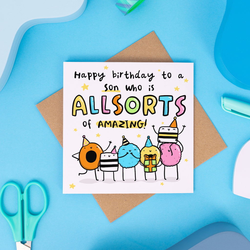 All Sorts Of Amazing Son Birthday Card