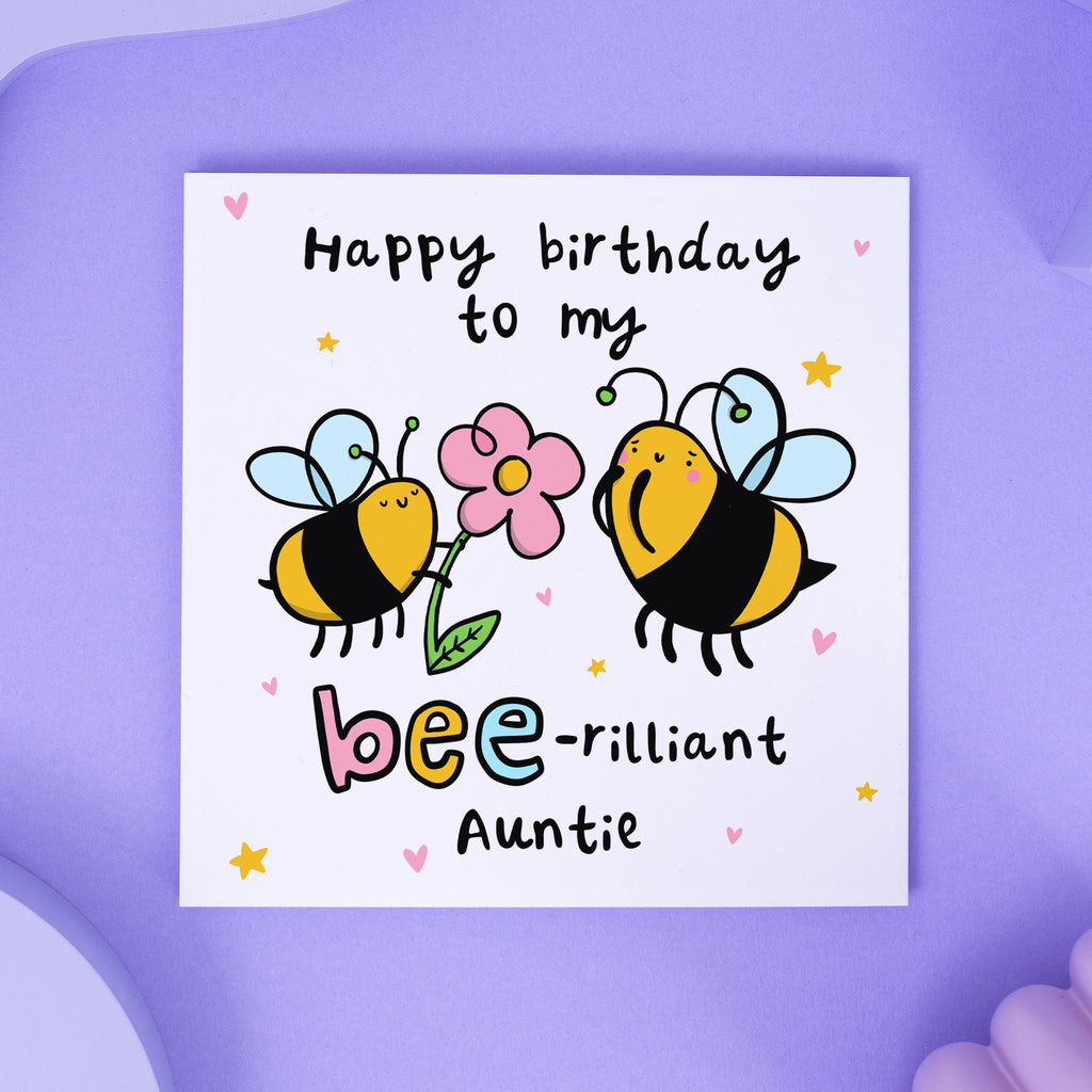 Bee-rilliant Auntie Birthday Card
