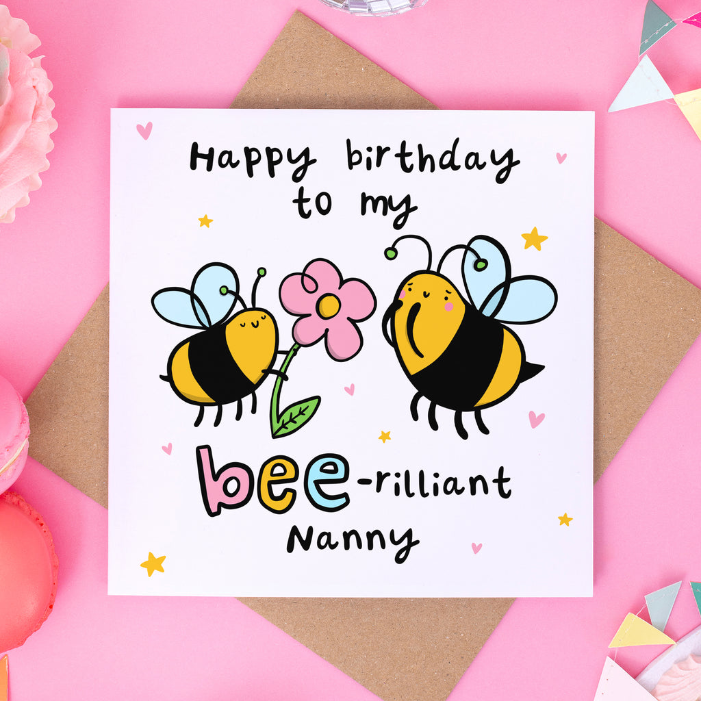 Bee-rilliant Nanny Birthday Card
