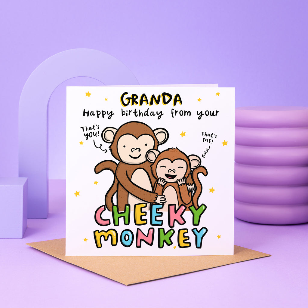 Granda Cheeky Monkey Birthday Card