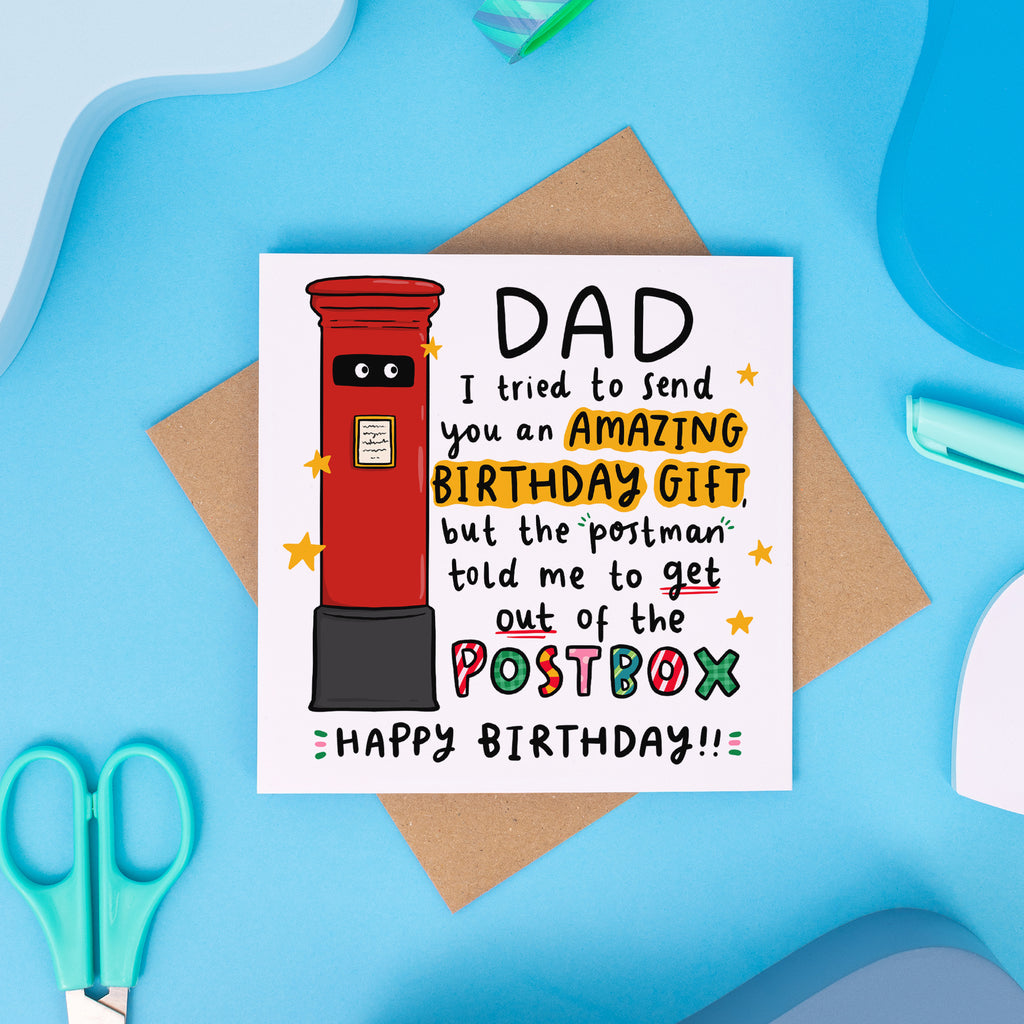 Dad Post Box Birthday Card
