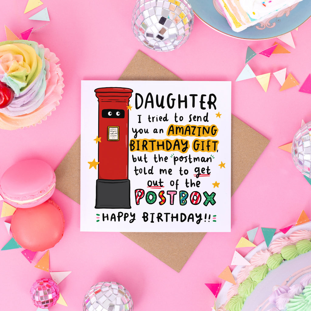 Daughter Post Box Birthday Card