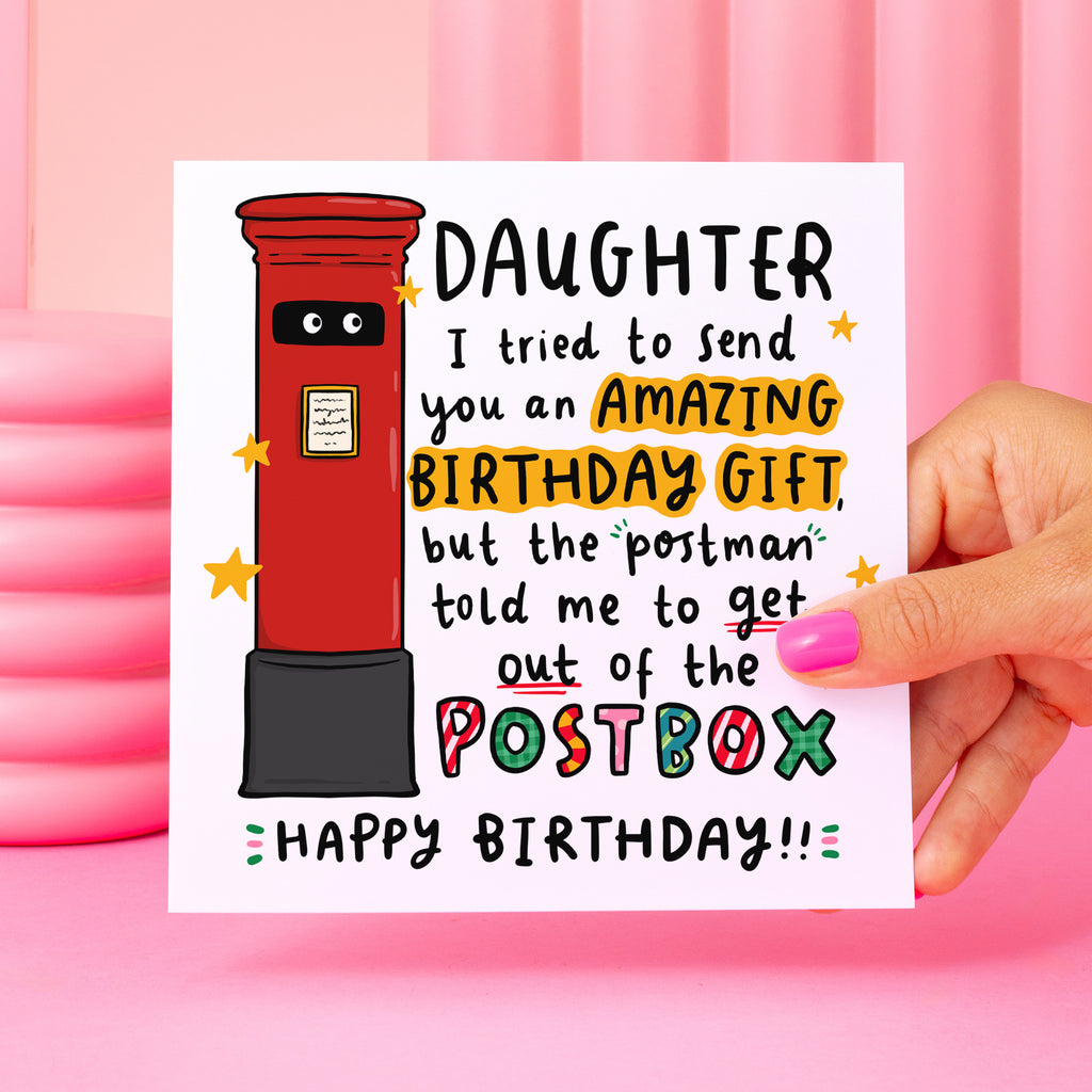Daughter Post Box Birthday Card