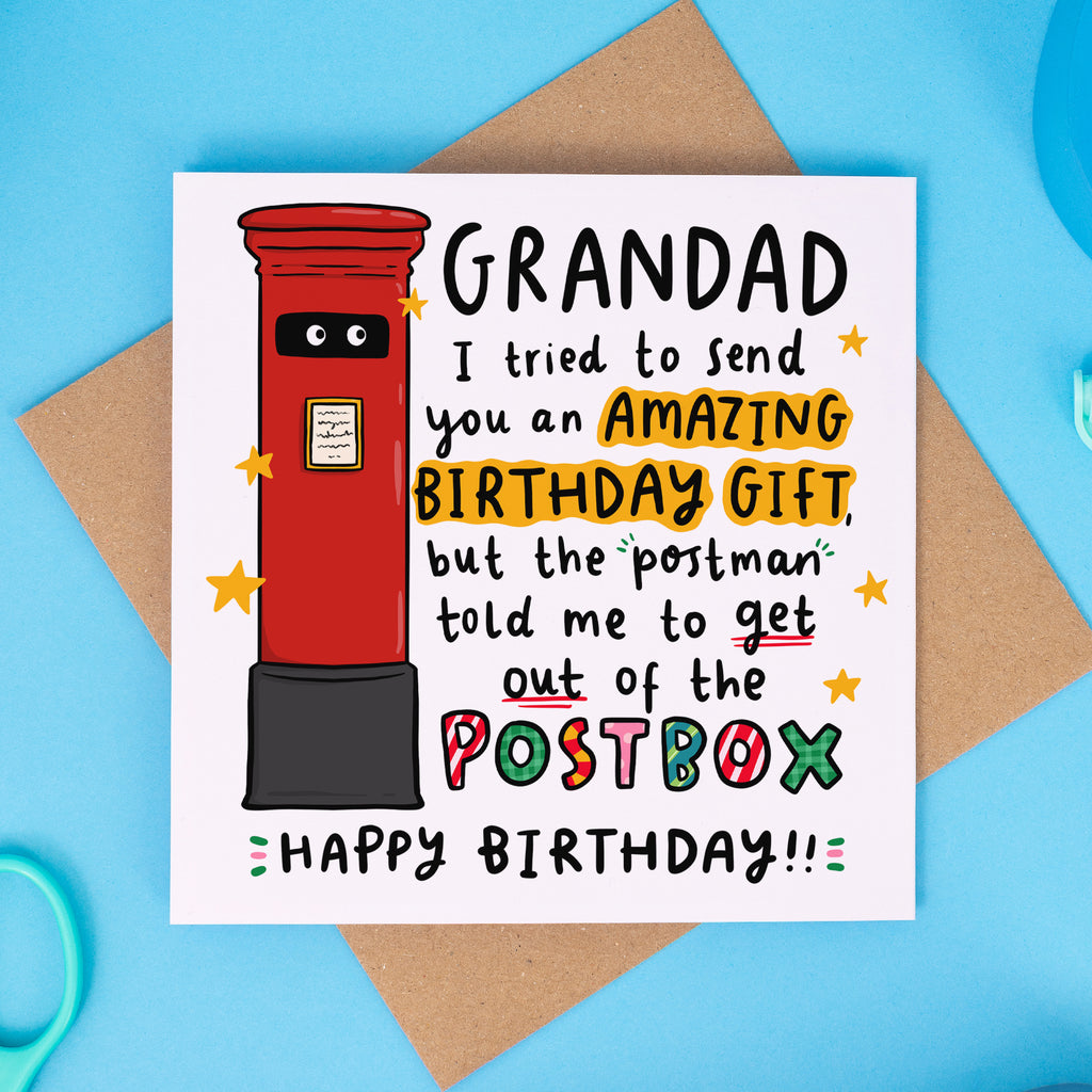 Grandad Post Box Birthday Card