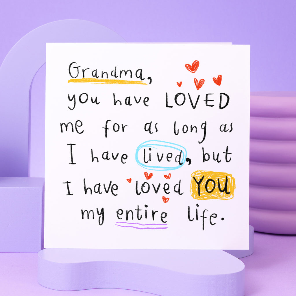 Grandma My Entire Life Birthday Card