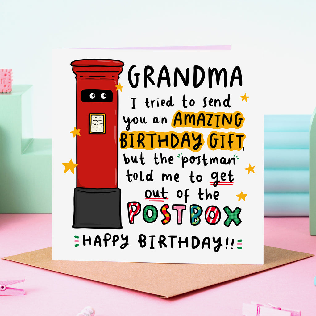 Grandma Post Box Birthday Card