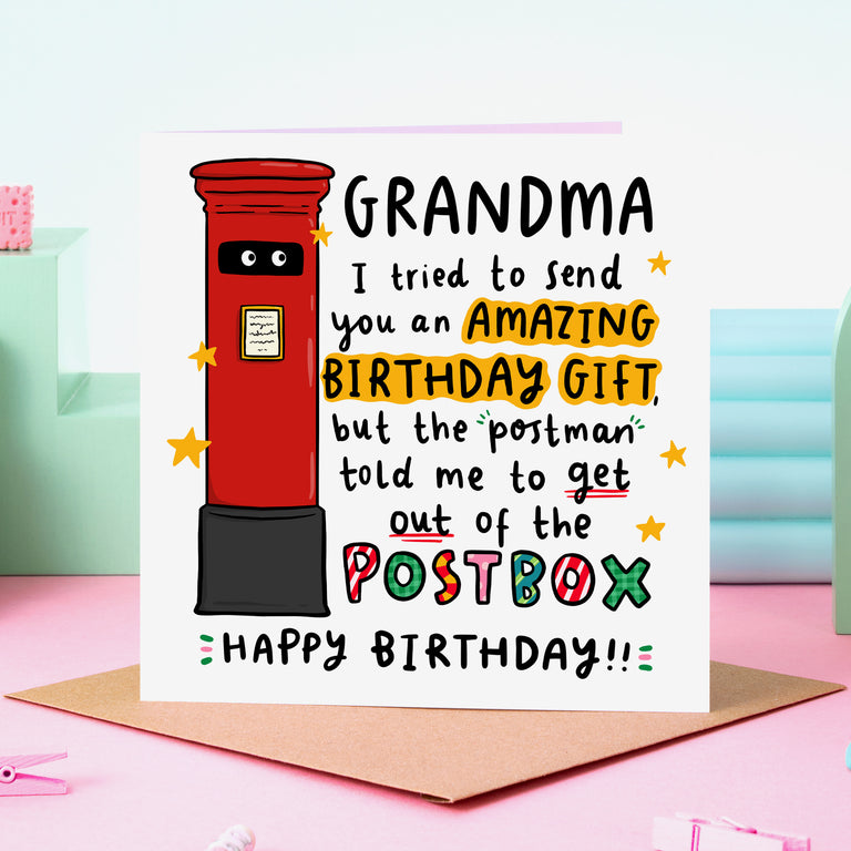 Grandma Post Box Birthday Card