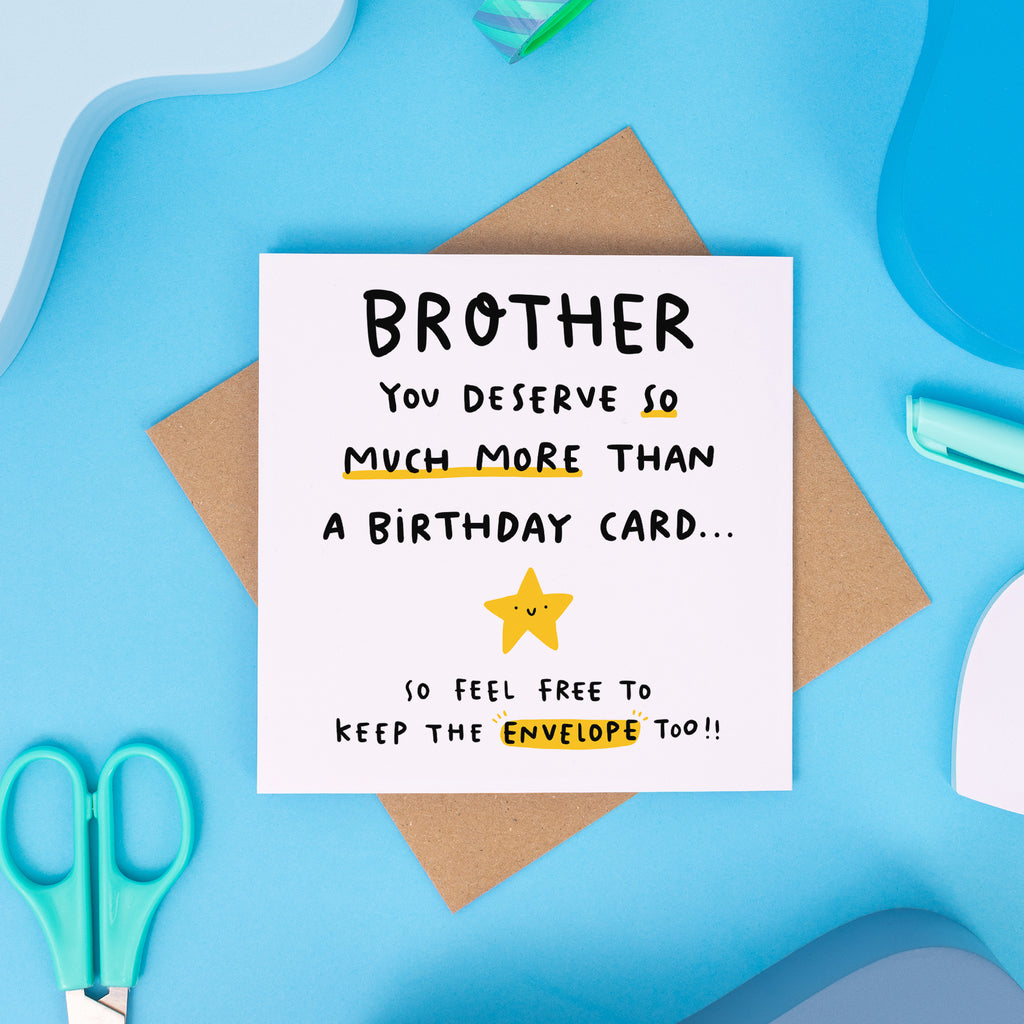 Brother Keep The Envelope Birthday Card